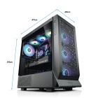 ATX-Midi Thermaltake Ceres 500 TG, schwarz, ARGB 